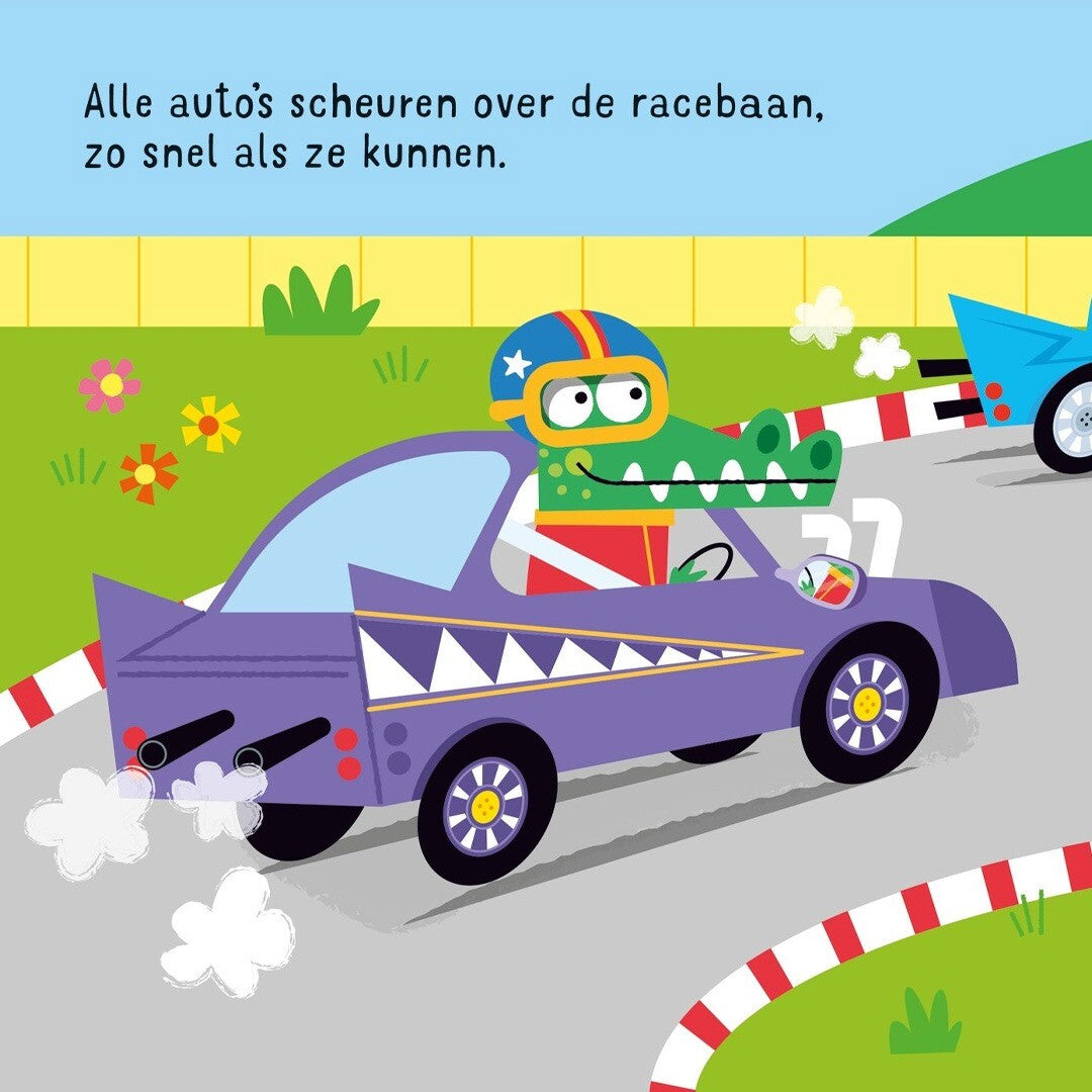 uitgeverij usborne geluidenboek rijden in een raceauto! | 1700826 | 3
