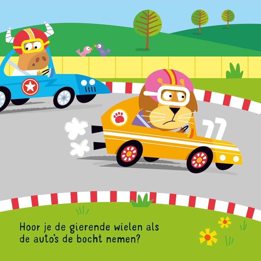 uitgeverij usborne geluidenboek rijden in een raceauto! | 1700826 | 4