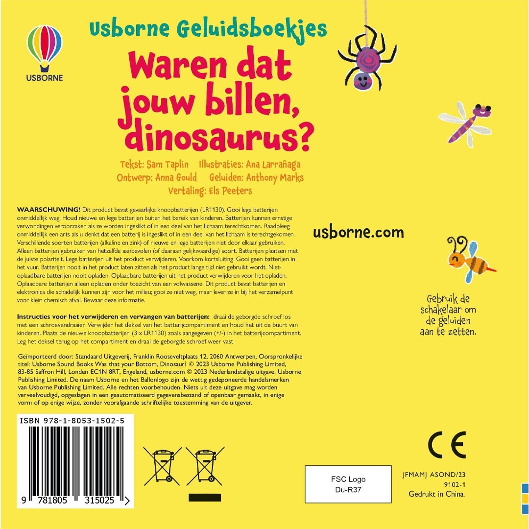 uitgeverij usborne geluidenboek waren dat jouw billen, dinosaurus? | 1701502 | 5