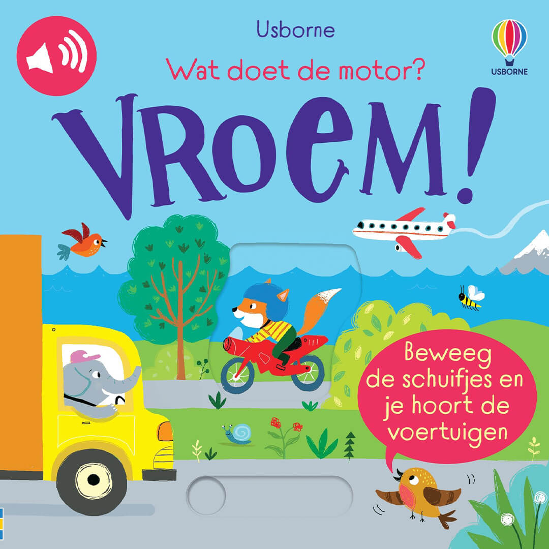 uitgeverij usborne geluidenboek wat doet de motor? vroem! | 1701451 | 0