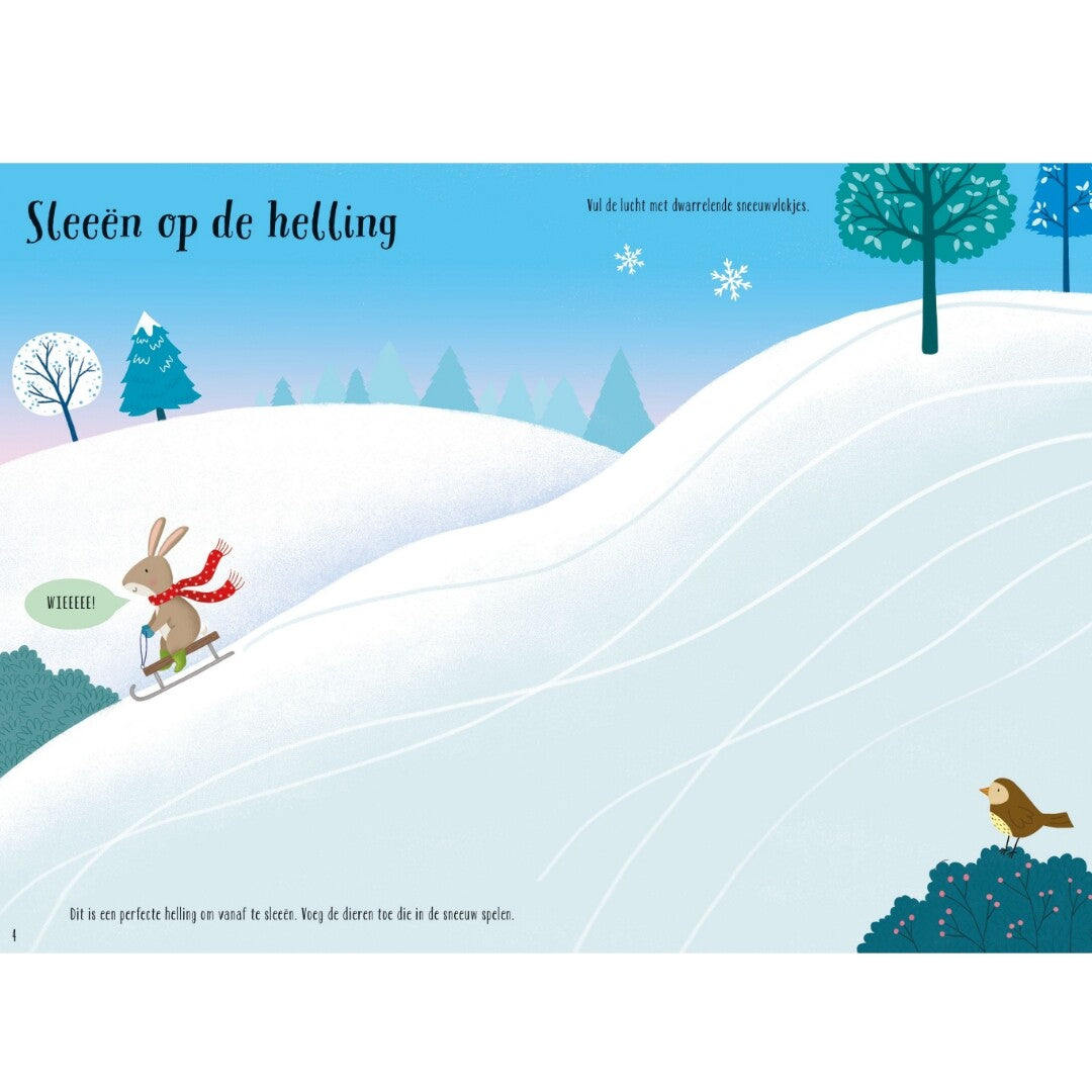 uitgeverij usborne glitterstickerboek winter | 1701942 | 2