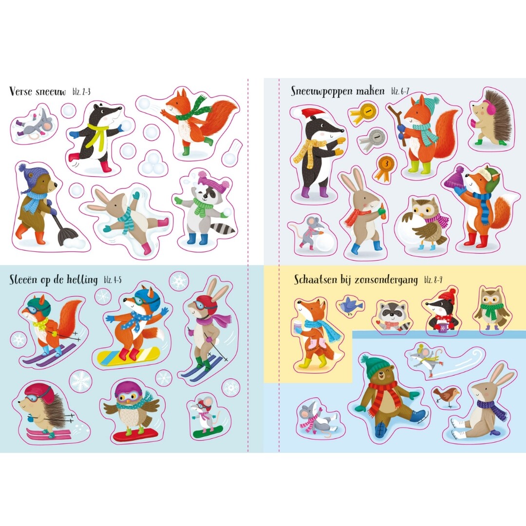 uitgeverij usborne glitterstickerboek winter | 1701942 | 3