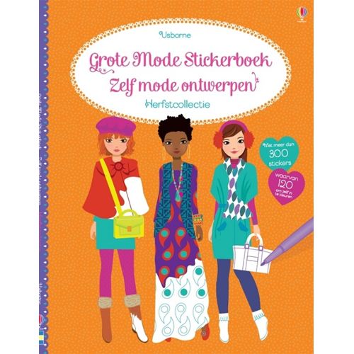 uitgeverij usborne grote mode stickerboek zelf mode ontwerpen herfst | 1707983 | 0