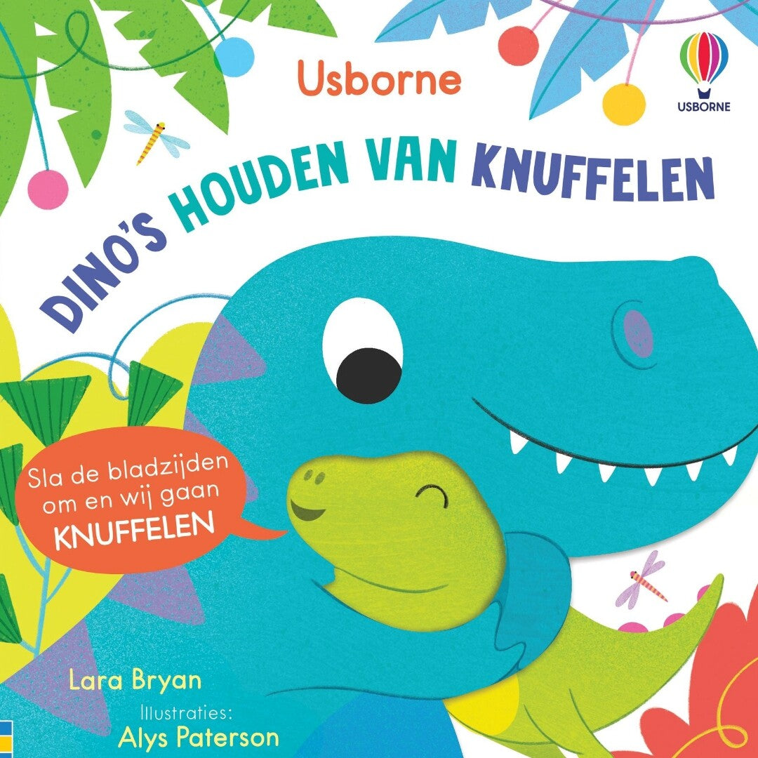 uitgeverij usborne kartonboek dino's houden van knuffelen | 1707692 | 0