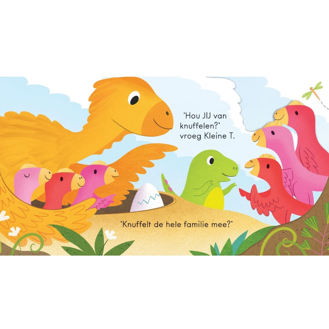 uitgeverij usborne kartonboek dino's houden van knuffelen | 1707692 | 3