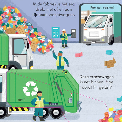 uitgeverij usborne kijk binnen in een recyclingwagen | 1709459 | 3