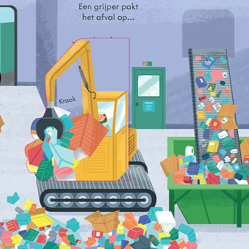 uitgeverij usborne kijk binnen in een recyclingwagen | 1709459 | 4