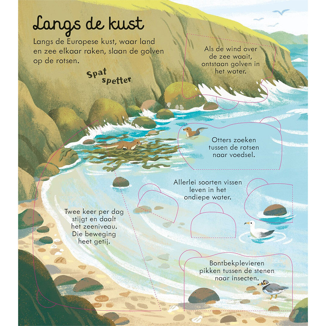 uitgeverij usborne kijk binnen - zeeën en oceanen | 1701023-1 | 1