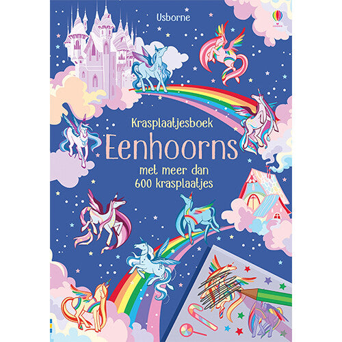 uitgeverij usborne krasplaatjesboek eenhoorns  | 1706041 | 0