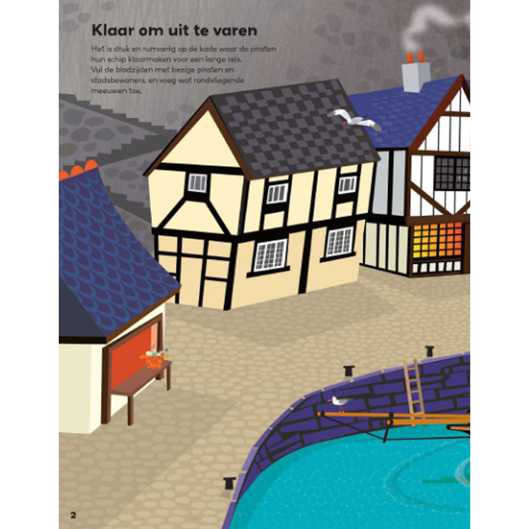 uitgeverij usborne piraten stickerboek | 2