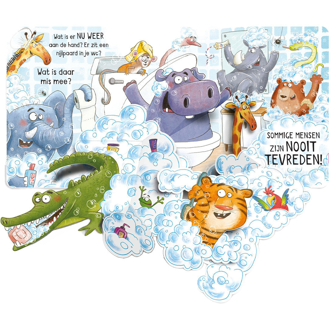 uitgeverij usborne pop-upboek er zit een nijlpaard in mijn wc! | 1701035 | 3