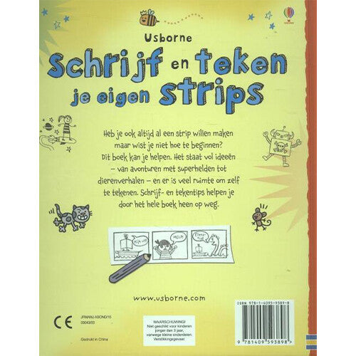 uitgeverij usborne schrijf en teken je eigen strips | 1709389 | 2