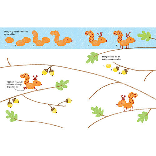 uitgeverij usborne stempelen met je vingers - de tuin | 1706040 | 1