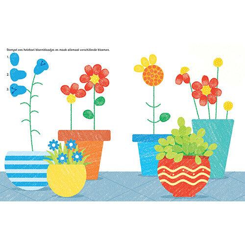 uitgeverij usborne stempelen met je vingers - de tuin | 1706040 | 3