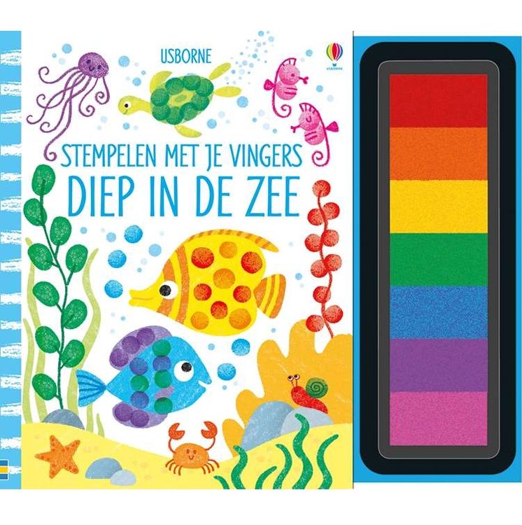 uitgeverij usborne  stempelen met je vingers - diep in de zee | 1706514 | 0