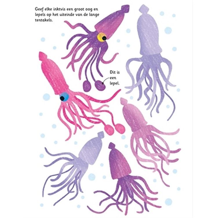uitgeverij usborne  stempelen met je vingers - diep in de zee | 1706514 | 2