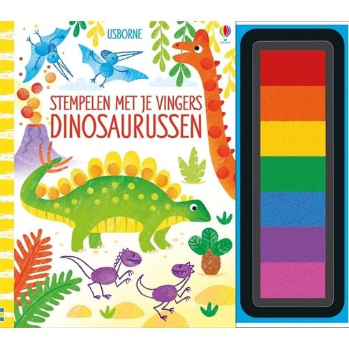 uitgeverij usborne stempelen met je vingers - dinosaurussen | 1707252 | 0
