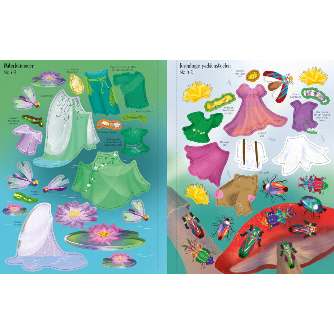 uitgeverij usborne sticker- en aankleedboek het magische rijk  | 1700047 | 2