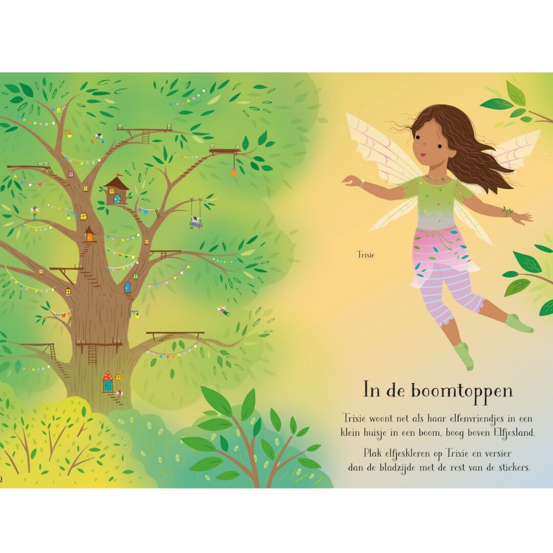 uitgeverij usborne sticker- en aankleedboekje boomelfjes | 1707694 | 1