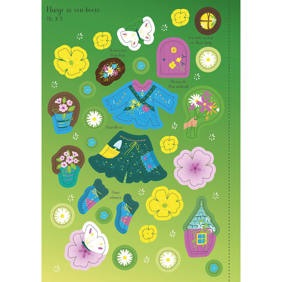 uitgeverij usborne sticker- en aankleedboekje tuinelfjes | 1701045 | 5