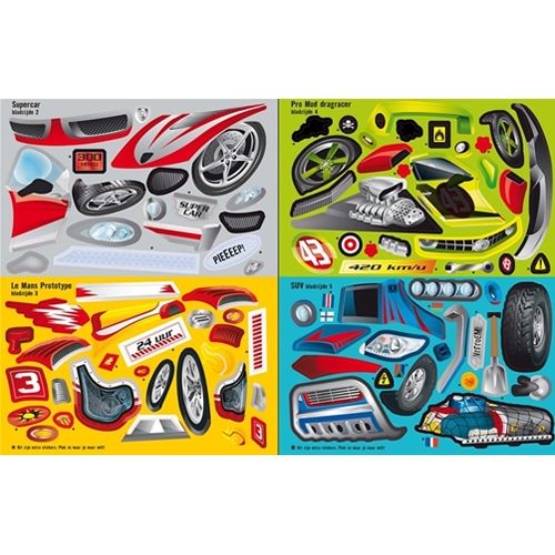 uitgeverij usborne stickerboek bouw je eigen auto's | 1706241 | 1