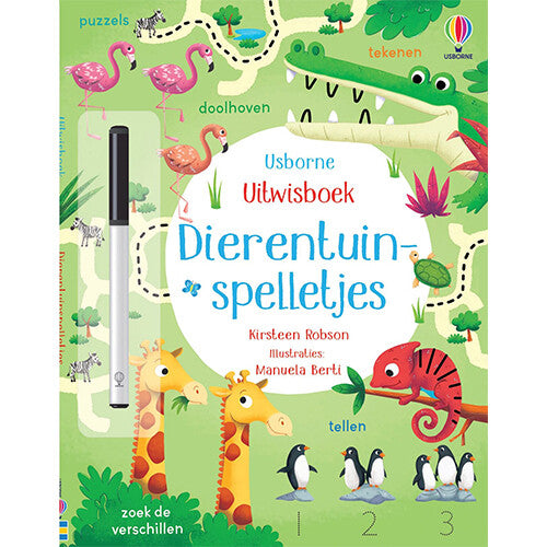 uitgeverij usborne uitwisboek dierentuinspelletjes | 1709589 | 0