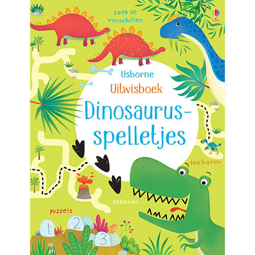 uitgeverij usborne uitwisboek dinosaurusspelletjes  | 1700139 | 0