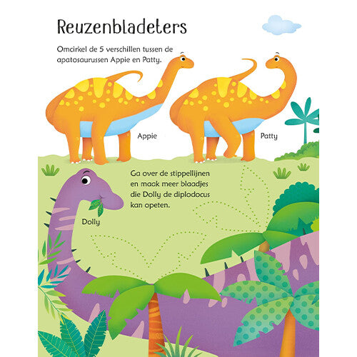 uitgeverij usborne uitwisboek dinosaurusspelletjes  | 1700139 | 1