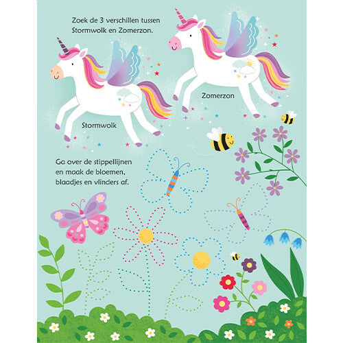 uitgeverij usborne uitwisboek eenhoornspelletjes  | 1701640 | 2