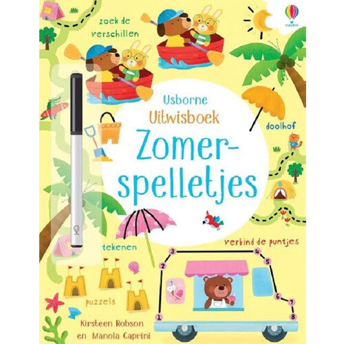 uitgeverij usborne uitwisboek zomerspelletjes  | 1708375 | 0