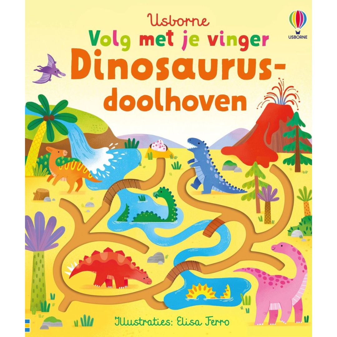 uitgeverij usborne voelboek volg met je vinger - dinosaurusdoolhoven | 1700696 | 0
