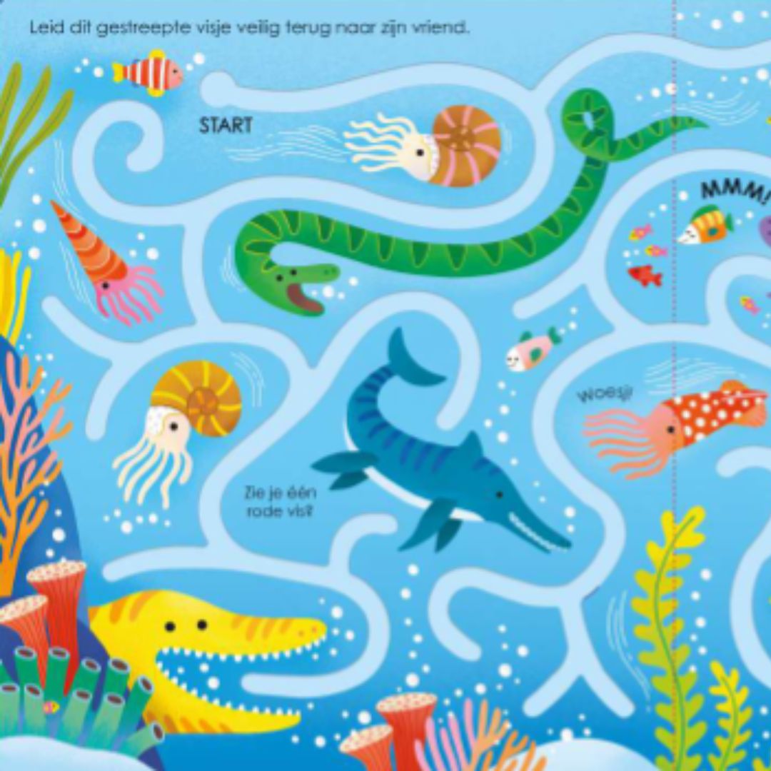 uitgeverij usborne voelboek volg met je vinger - dinosaurusdoolhoven | 1700696 | 3