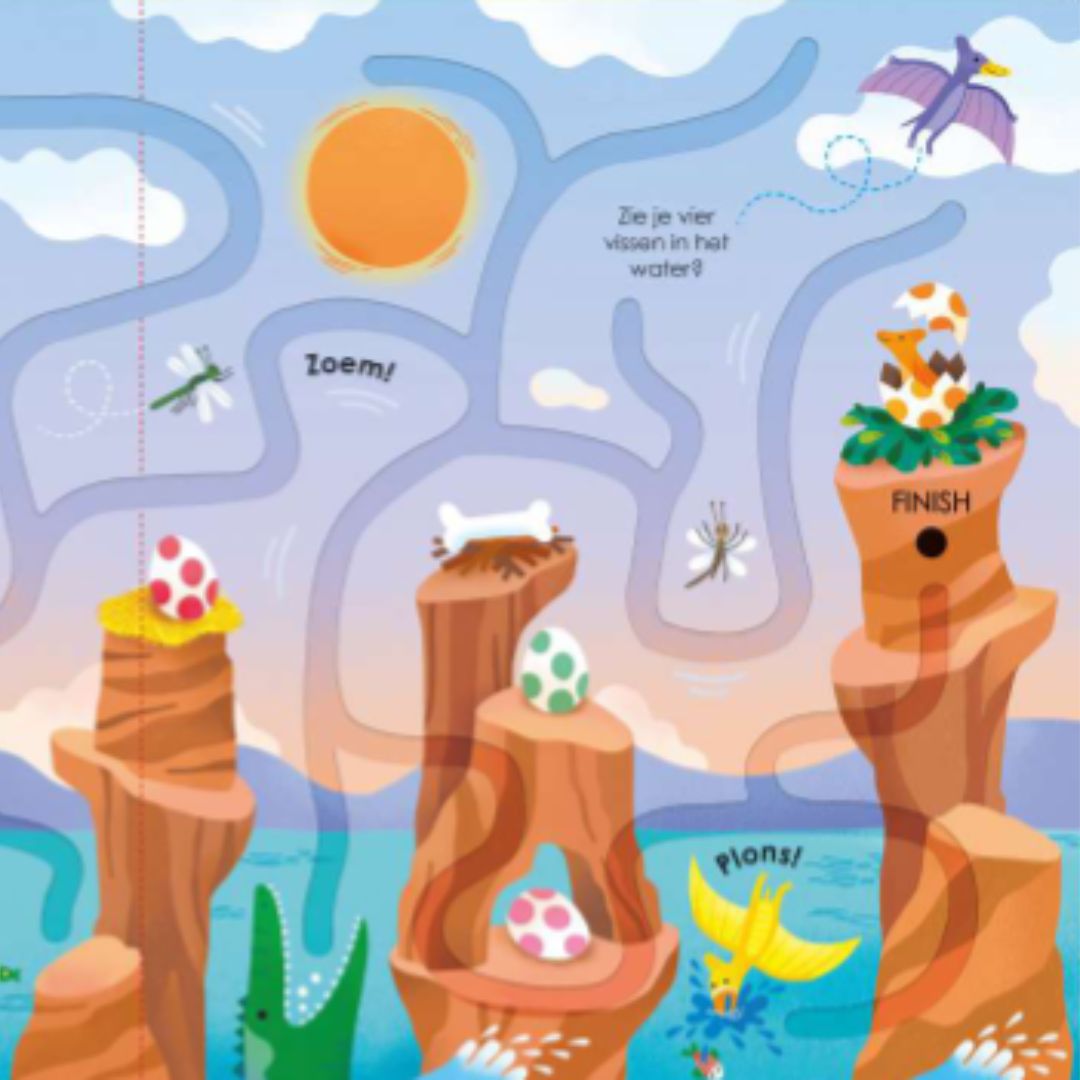 uitgeverij usborne voelboek volg met je vinger - dinosaurusdoolhoven | 1700696 | 4