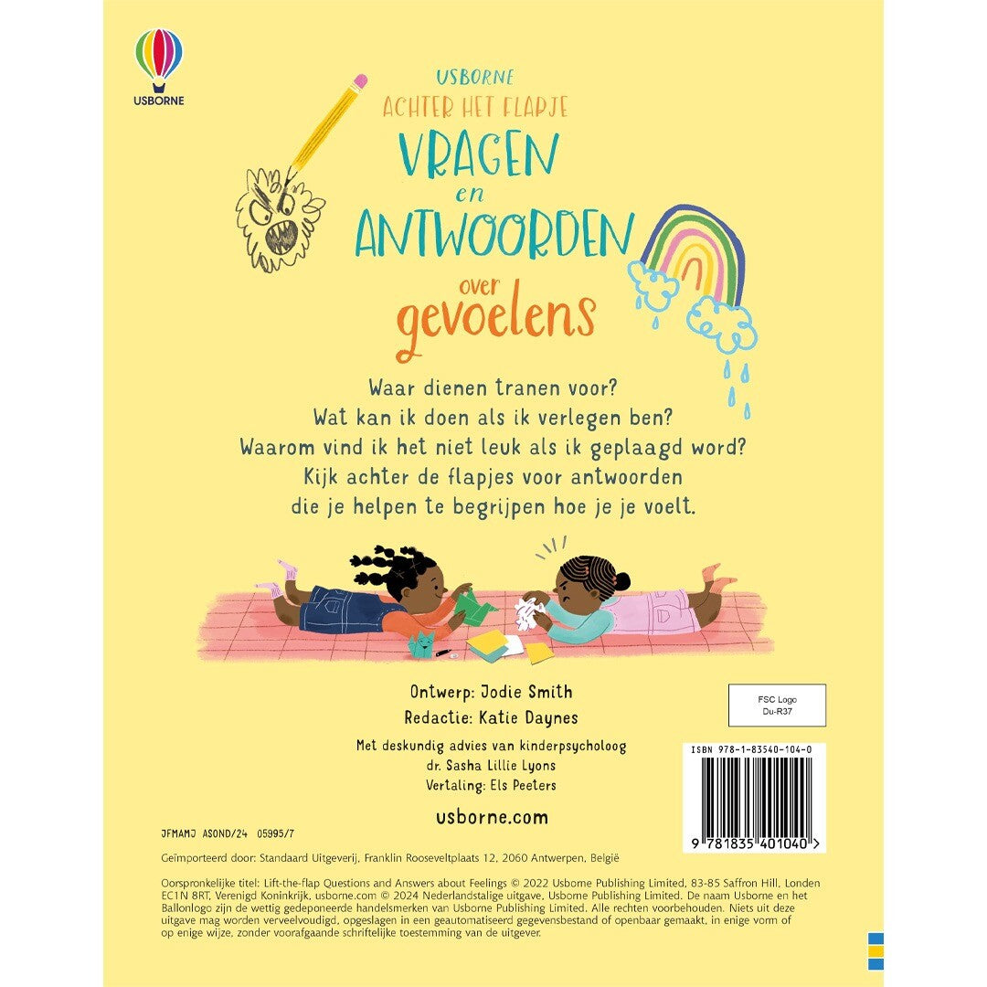 uitgeverij usborne vragen en antwoorden over gevoelens | 1700104 | 5