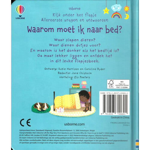 uitgeverij usborne waarom moet ik naar bed? | 1700060 | 1