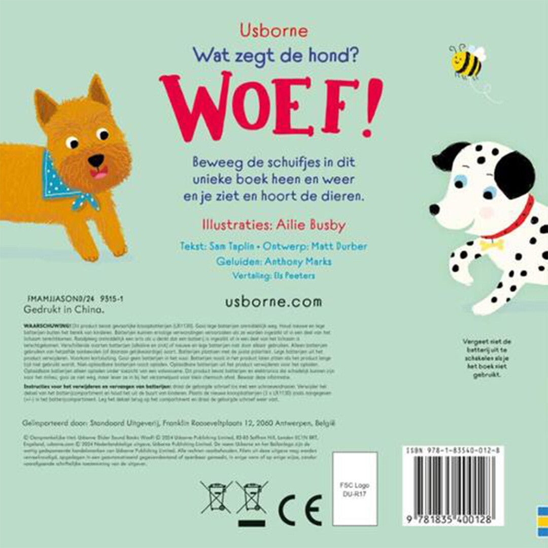 uitgeverij usborne wat zegt de hond? woef! | 1700012 | 3