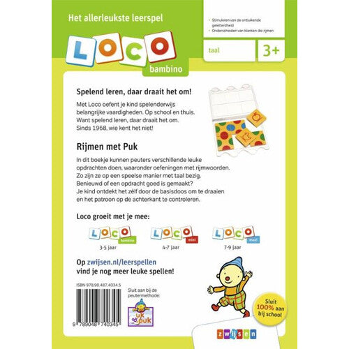 uitgeverij zwijsen loco bambino uk & puk - ik ga rijmen | 1504034 | 1
