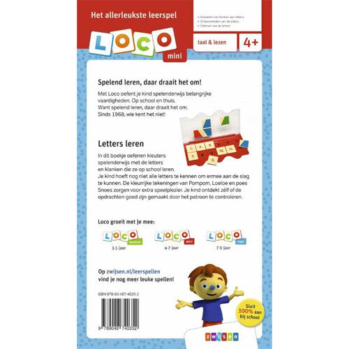 uitgeverij zwijsen loco mini rompompom - ik leer letters | 1504035 | 1