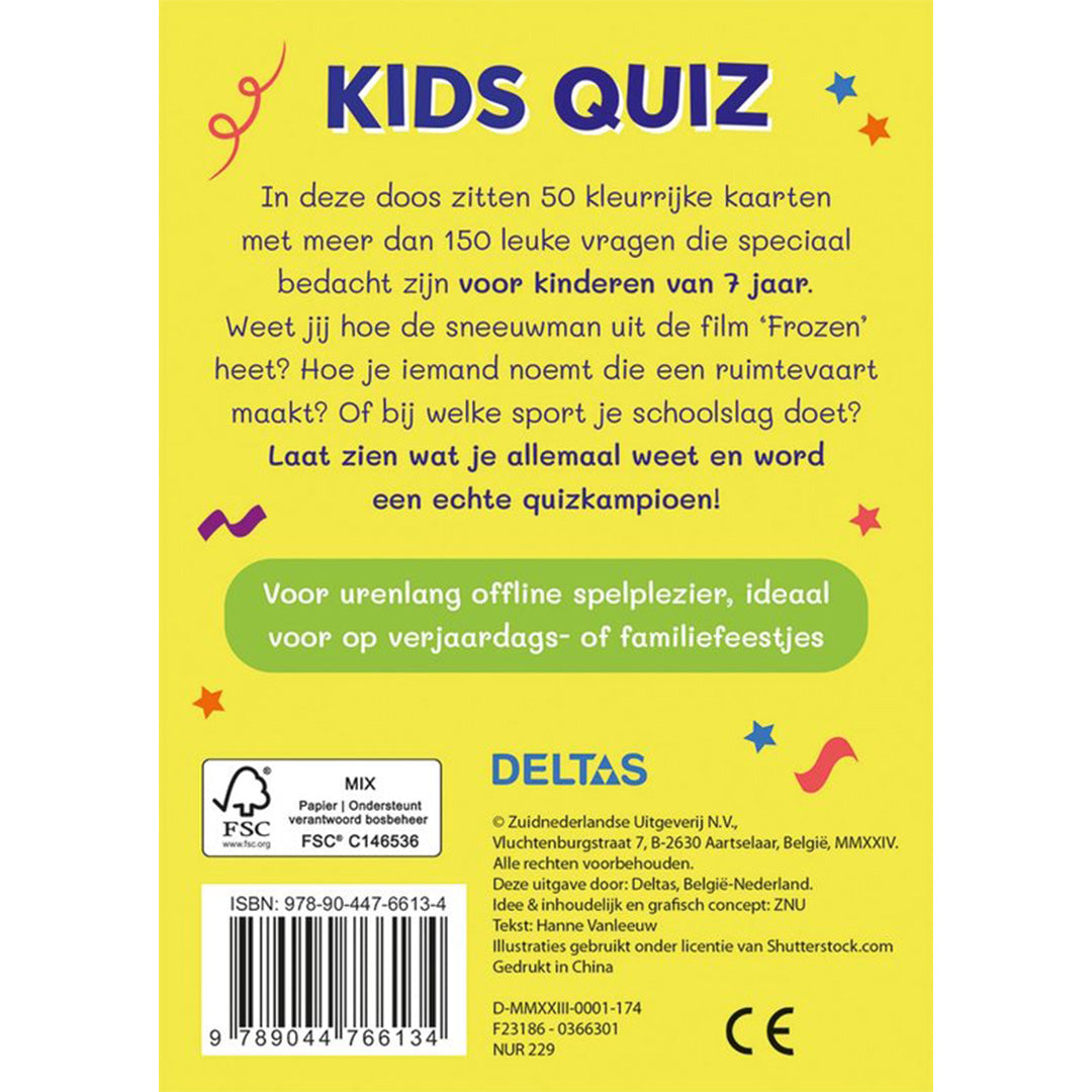 uitgeverij deltas de allerleukste kids quiz | 9789044766134 | 6