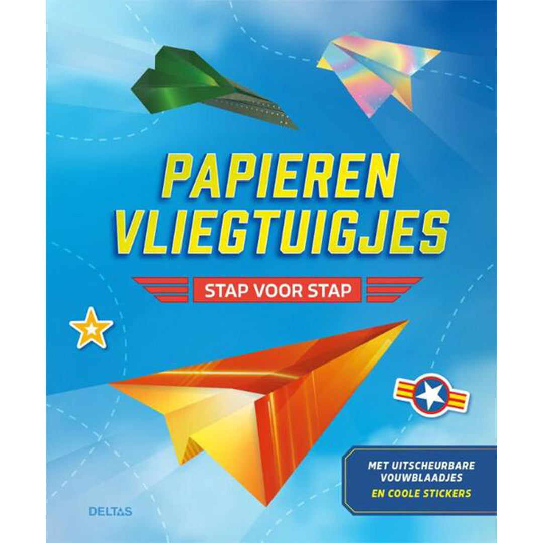 uitgeverij deltas doeboek papieren vliegtuigjes - stap voor stap | DELT0601077 | 1