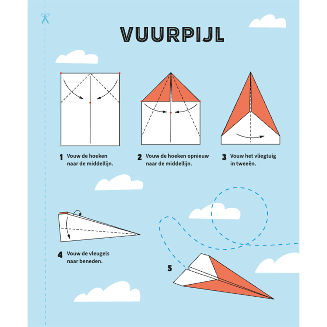 uitgeverij deltas doeboek papieren vliegtuigjes - stap voor stap | DELT0601077 | 2