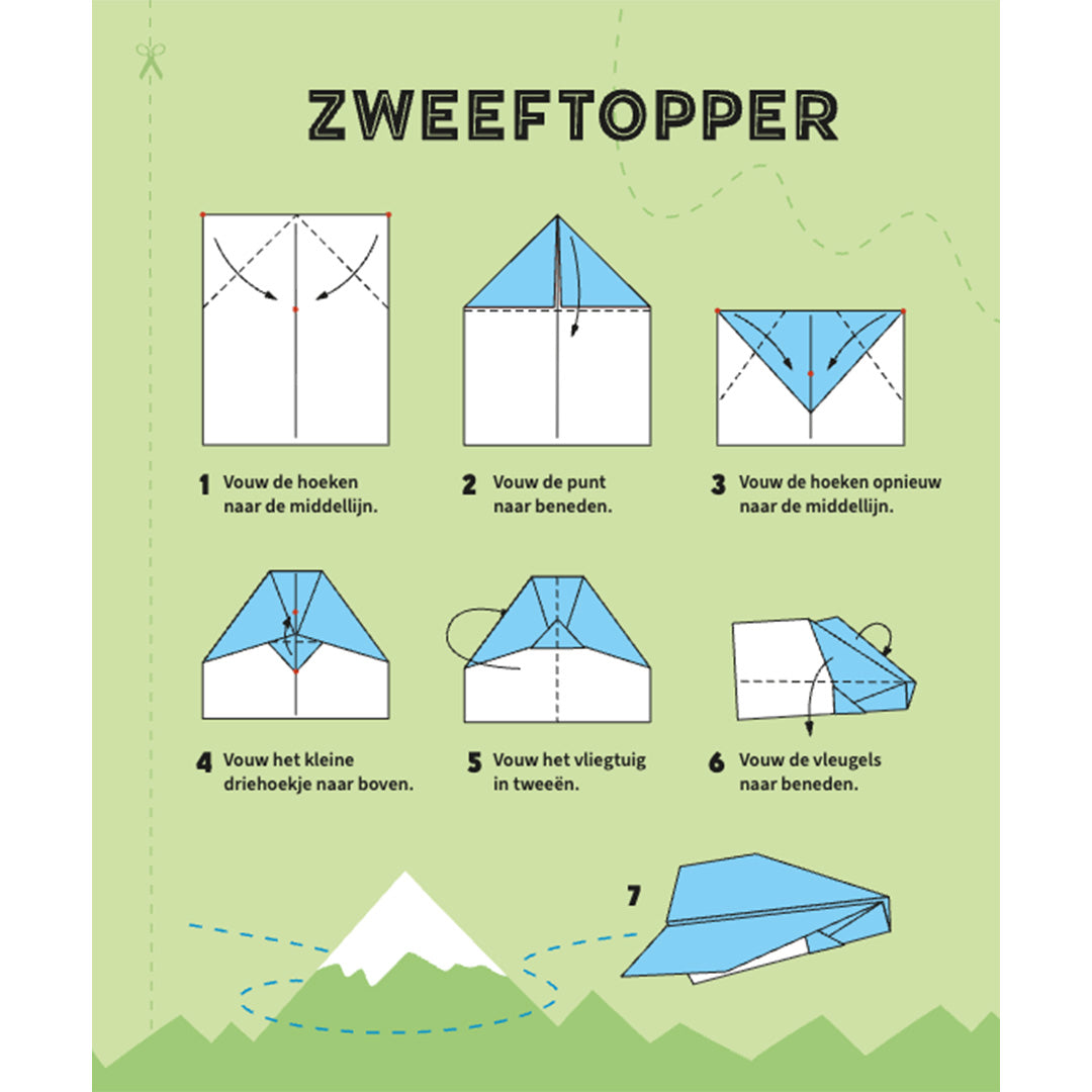 uitgeverij deltas doeboek papieren vliegtuigjes - stap voor stap | DELT0601077 | 3