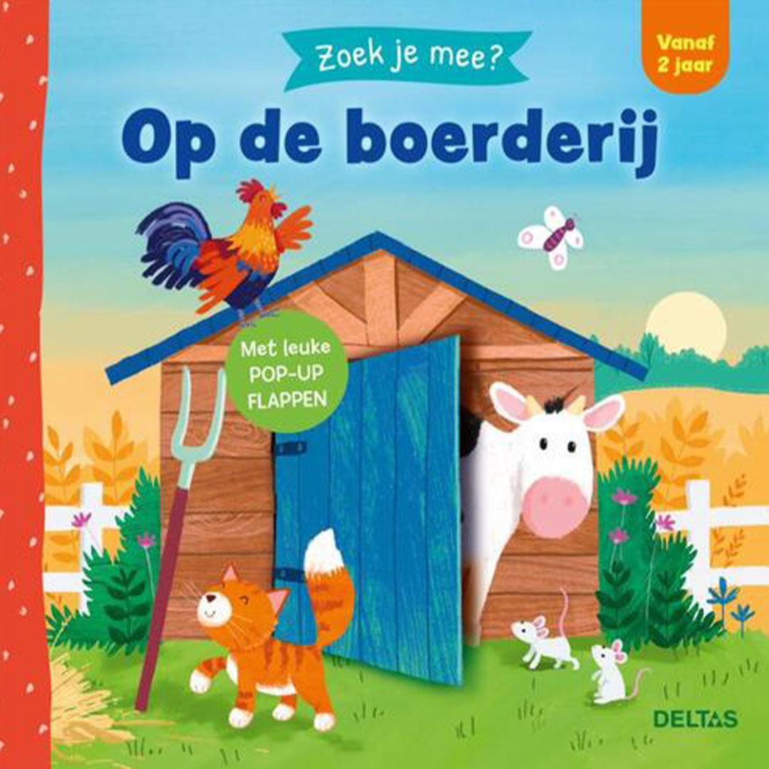 uitgeverij deltas flapjesboek zoek je mee? - op de boerderij | DELT0582401 |1
