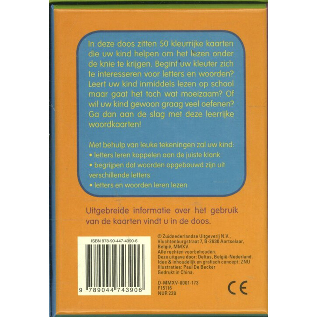 uitgeverij deltas kaarten letters en woordjes leren lezen | DELT0611225 | 2