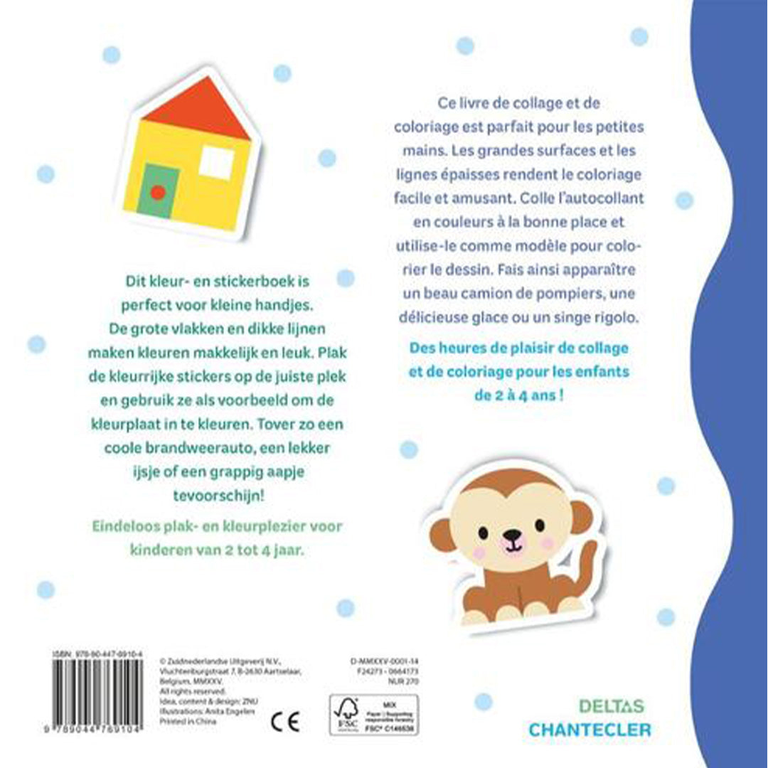 uitgeverij deltas kleur- en stickerboek funny | 0664173 | 6