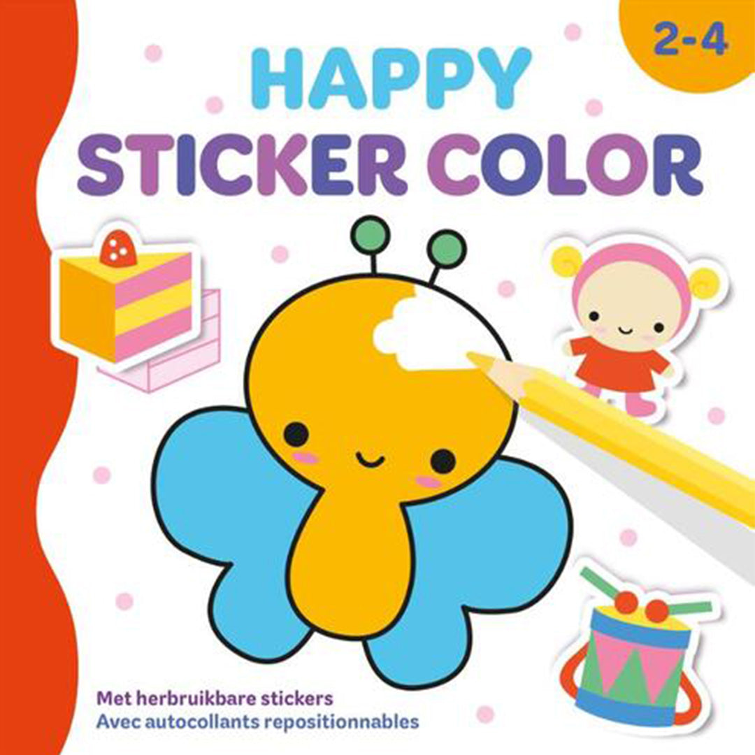 uitgeverij deltas kleur- en stickerboek happy | 0664174 | 1