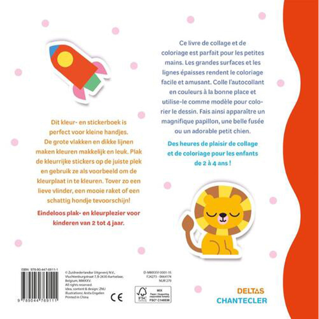 uitgeverij deltas kleur- en stickerboek happy | 0664174 | 6