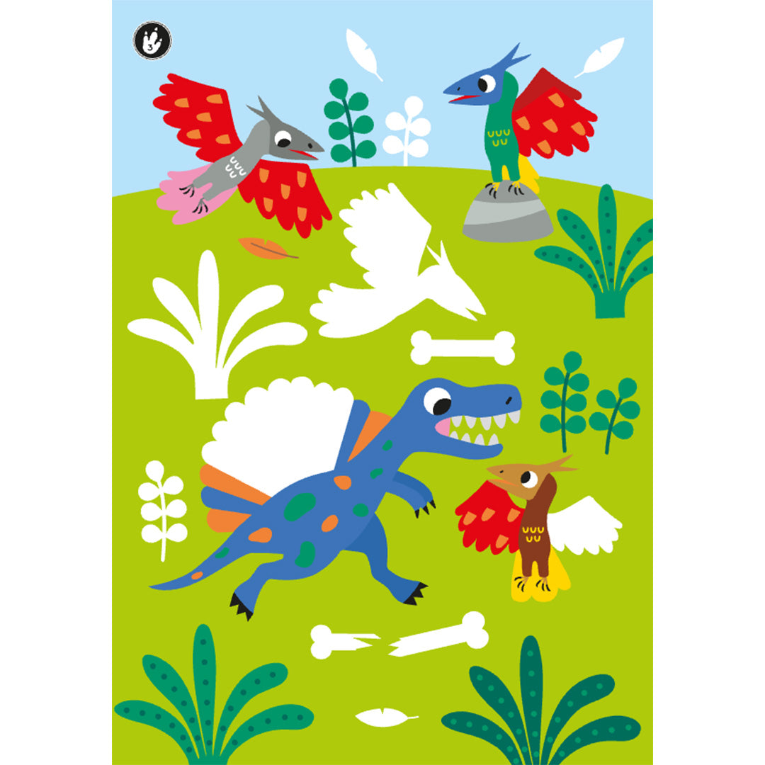  uitgeverij deltas kleur- en stickerpret lieve dino's | DELT0664016 | 4