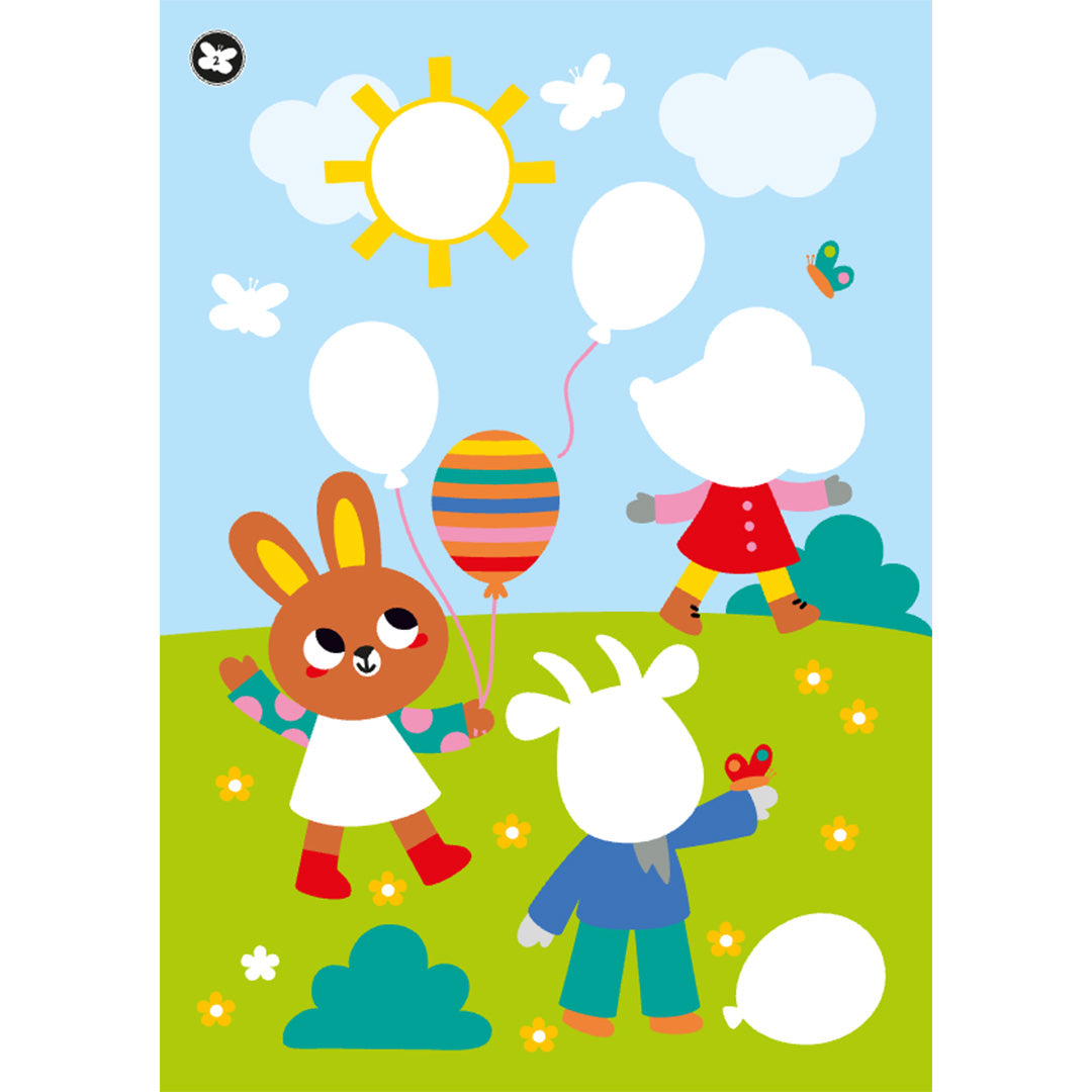 uitgeverij deltas kleur- en stickerpret vrolijke dieren | 0664015 | 2