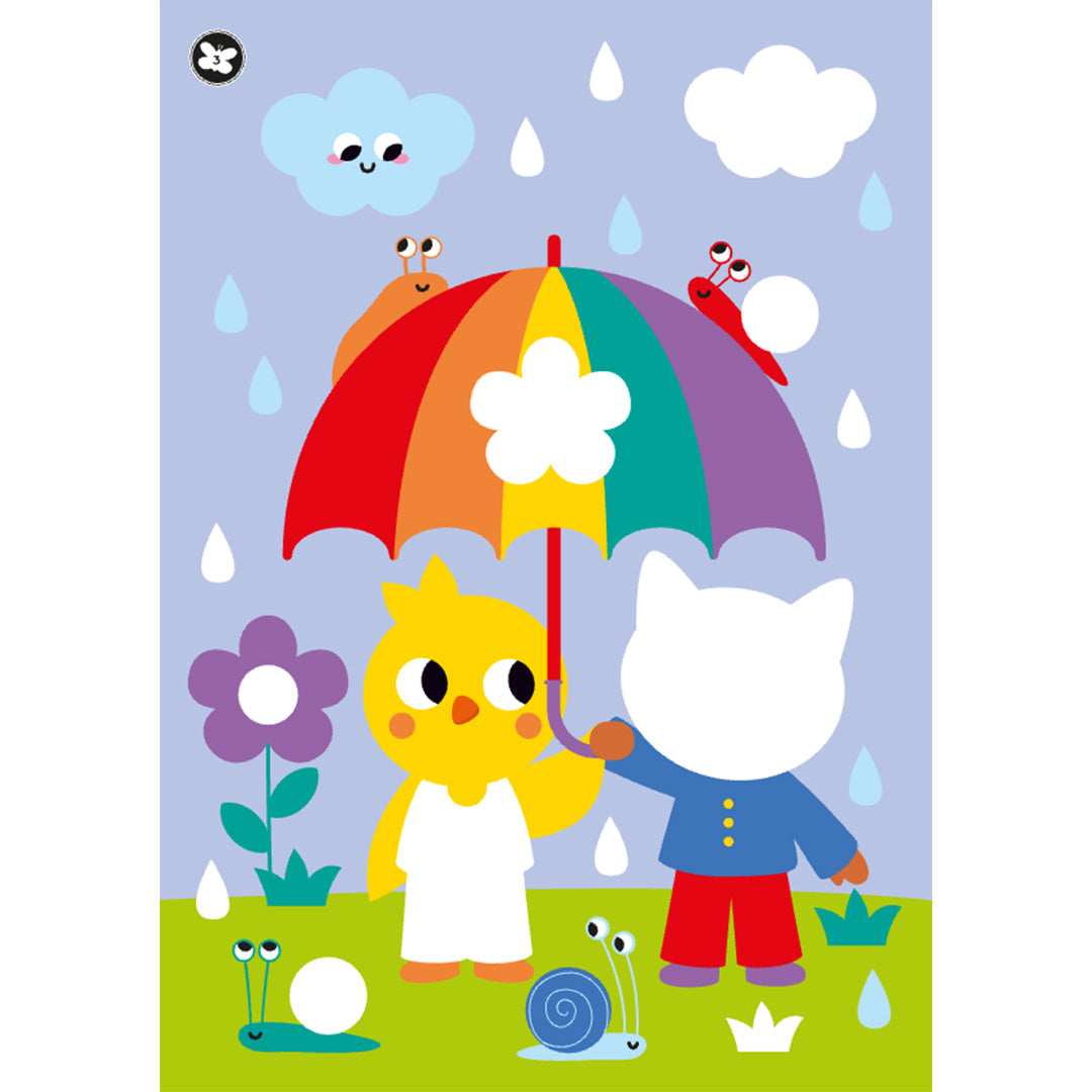 uitgeverij deltas kleur- en stickerpret vrolijke dieren | 0664015 | 4